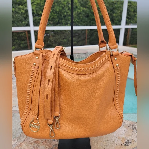 Lodis Texas Leather Sutton Tote/crossbody In Nectarine - Picture 7 of 16
